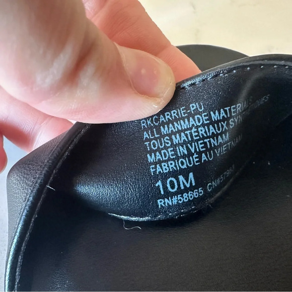 NORDSTROM RACK Carrie Wedge Sandal in black Size: 10 - Picture 6 of 6